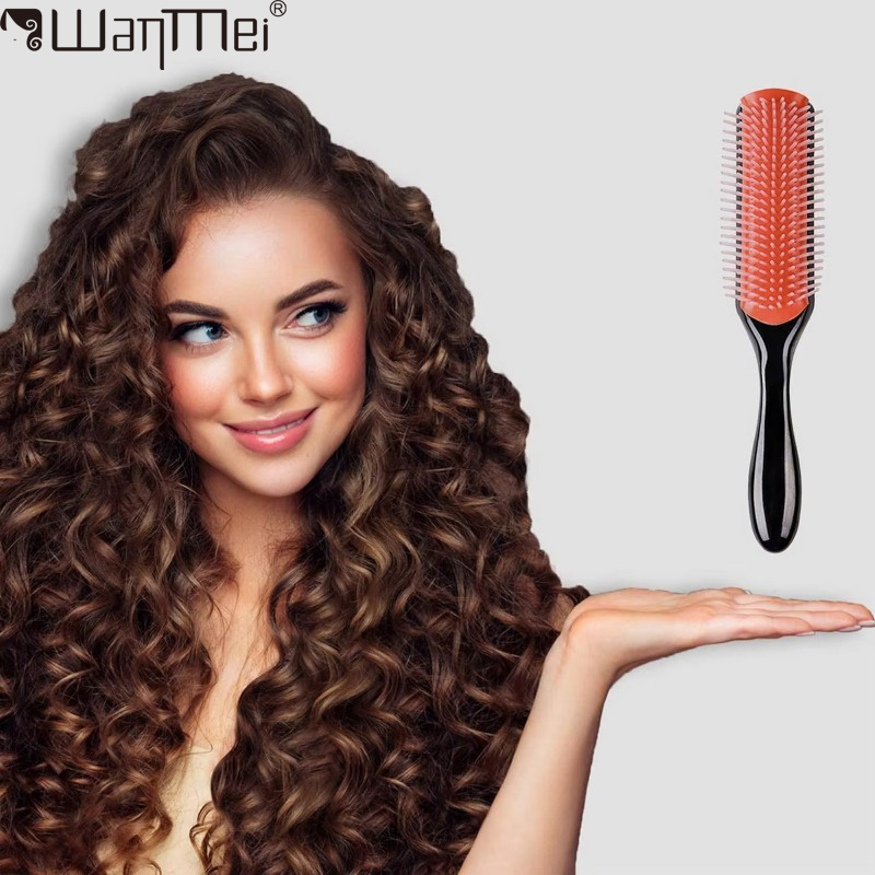 Hair Care For Men - WANMEI Şekillendirici Kıvırcık Saç Fırçası Doğal
