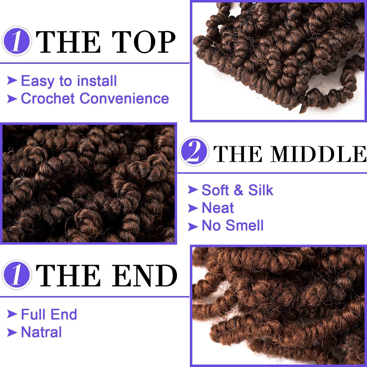 10 inç Kısa Kıvırcık Bahar Ön  - Braiding Hair Kanekalon incelemesi ve fiyatı