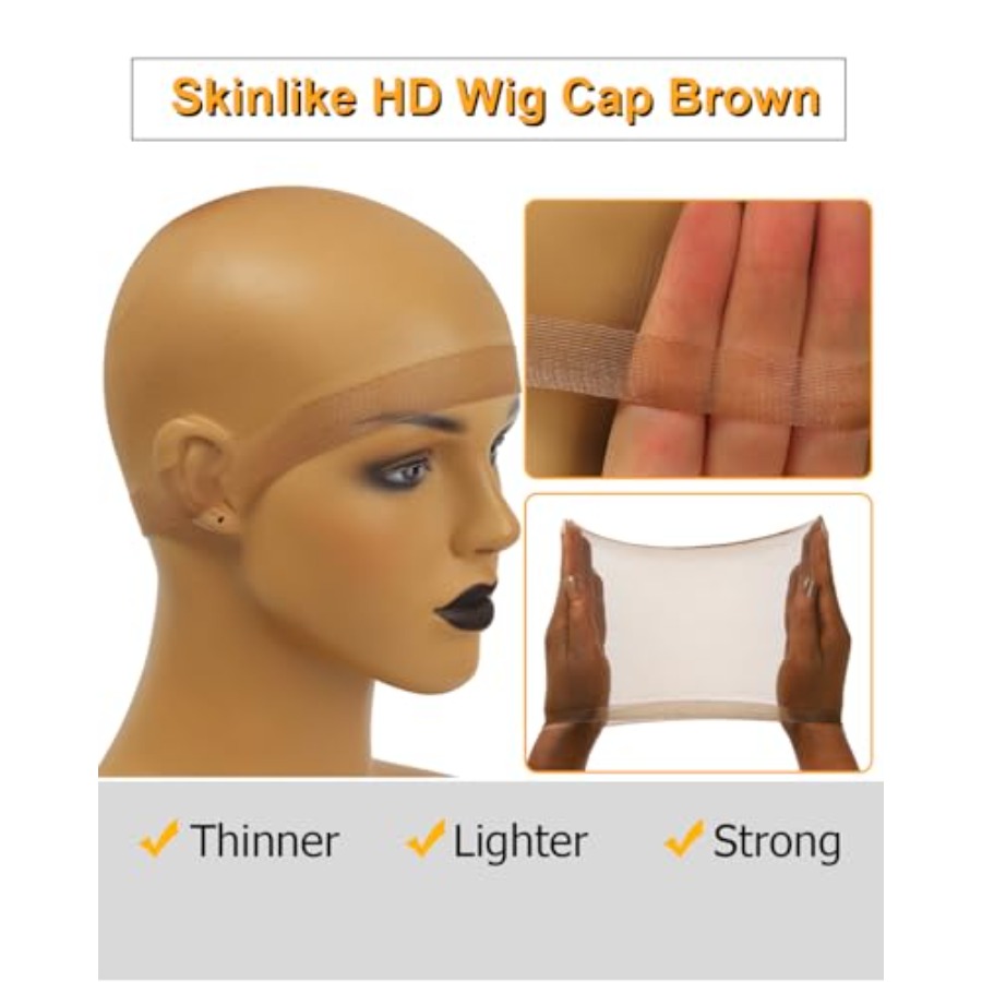 Kahverengi SKINLIKE HD Peruk B - Wig Cap Stocking incelemesi ve fiyatı